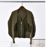 Mock 2-Piece Knitted Jacket