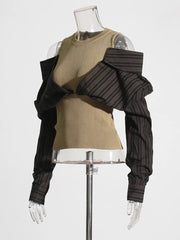 Mock 2-Piece Ribbed Top