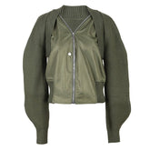 Mock-Up Two-Piece Spliced Knit Jacket