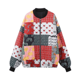 Multi Pattern Zip-Up Padded Jacket