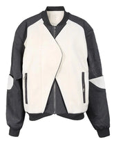 Multi Textured Spliced Loose Jacket