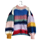 Multicolor Stripes Knit Sweater