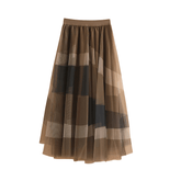Nude Tones Layered Midi Skirt