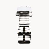 O Neck Striped Set
