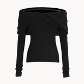 Off-Shoulder Knit Sweater
