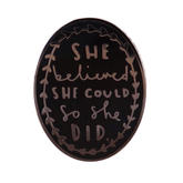 Oval Motivation Lapel Pin