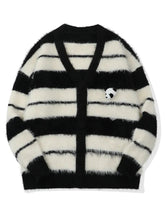 Panda Applique Striped Knit Sweater