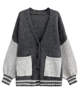 Patch Pockets Loose Knit Sweater