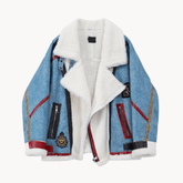 Patchwork Lambswool Rider Jacket