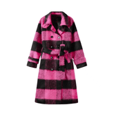 Plaid Goose Down Winter Coat