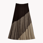 Plaid Knitted High Waist Skirt