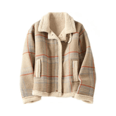 Plaid Warm Woolen Short Coat