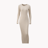 Pleated Knit Maxi Dress