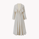 Pleated Linen Loose Fit Dress