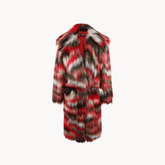 Printed Shaggy Faux Fur Jacket