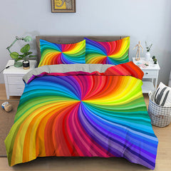 3D Duvet Cover Psychedelic Abstract Double 210x210 Bedding Set 2/3pcs Quilt Cover With Zipper Closure King Size Comforter Cover