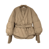 Quilted Belted Short Puffer Jacket