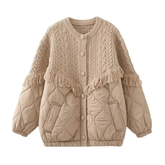 Quilted Fringe Thick Jacket