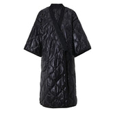 Quilted Kimono Long Coat