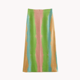 Rainbow Drip Knit Skirt