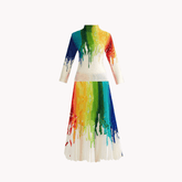 Rainbow Paint Pleated Set