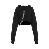 Rhinestone Chain Hooded Sweatshirt