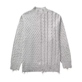 Rhinestones Cable Knit Sweater
