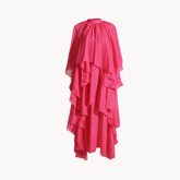 Round Neck Ruffle Dress