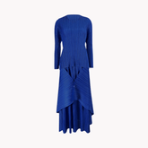 Royal Blue Asymmetrical Pleated Set