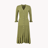 Ruffled Hem Knitted Dress