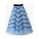 Ruffled Maxi Layered Cake Skirt