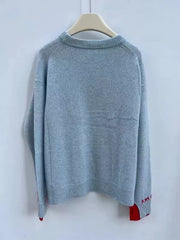 Handmade Letter Love Embroidered Knitted Sweater