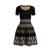 Scallop Hem Mini Cocktail Dress