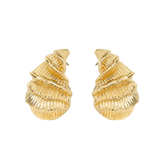 Sea Snail Metal Stud Earrings