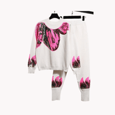 Sequin Floral Knit Set