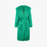 Shaggy Green Faux Fur Jacket - Final Sale
