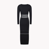 Sheer Mesh Black Bandage Dress