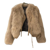 Short Faux Fur Winter Coat