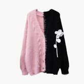 Single Flower Fluffy Sweater