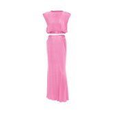 Sleeveless Top + Stretch Waist Skirt Set