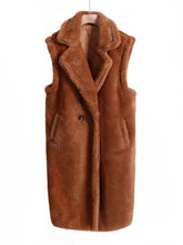 Sleeveless Welt Pocket Woolen Overwear Coat