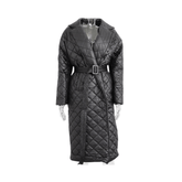 Soft Sheen Quilted Belted Coat