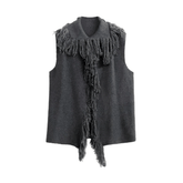 Soft Tasseled Sleeveless Knit Top