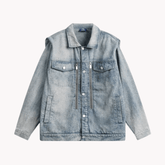 Spliced Zipper Loose Fit Jacket