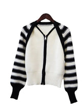 Striped Sleeves Knit Sweater