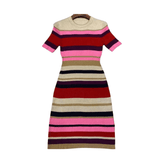 Striped Slim Fit Knit Dress