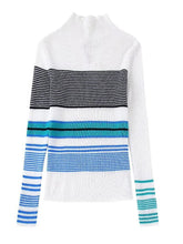 Striped Turtleneck Knitted Sweater