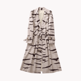 Stripes Turn-down Collar Coat
