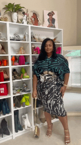 Swirl Contrast Pleated Dress - @lalaaarisa