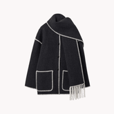 Tassel Scarf Collar Jacket